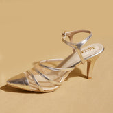 Gold Metallic Stilettos – 3.5 to 4 Inch Heel | Pointed Toe | Customisable